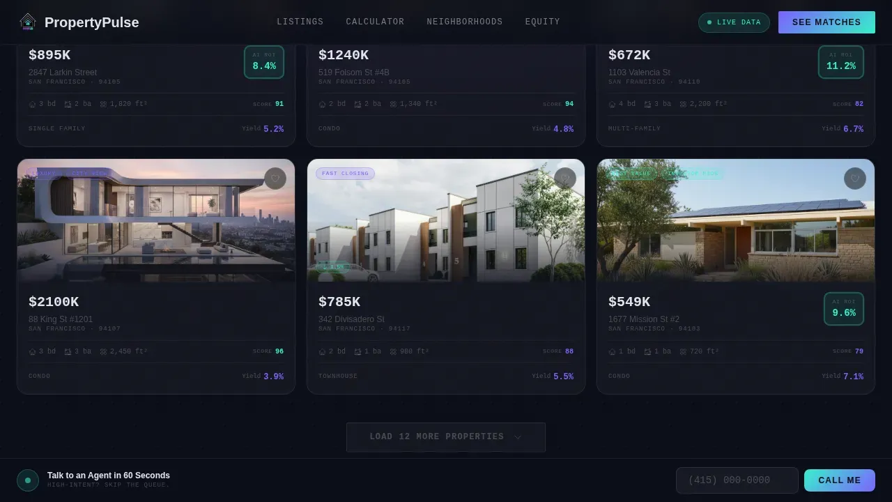 AI Real Estate Listing Landing Page Template