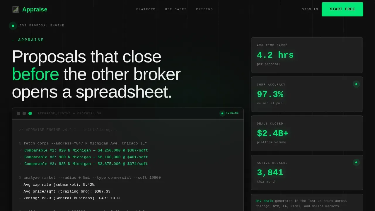 Real-Time Real Estate Proposal Landing Page Template