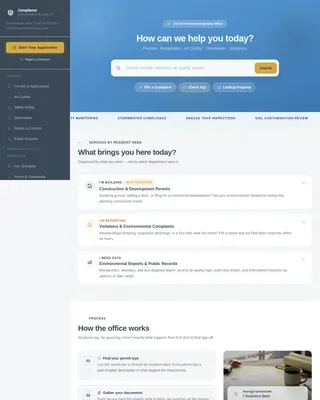 Authoritative Environmental Oversight Landing Page Template