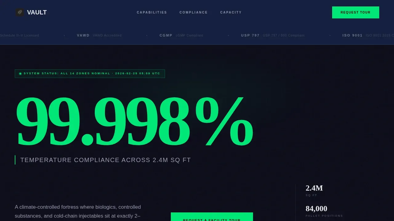 Advanced Pharmaceutical Storage | Free Website Template | Rocket