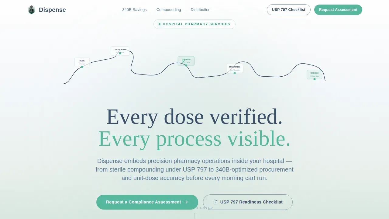 Hospital Pharmacy Compliance Landing Page Template