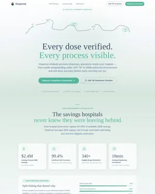 Hospital Pharmacy Compliance Landing Page Template