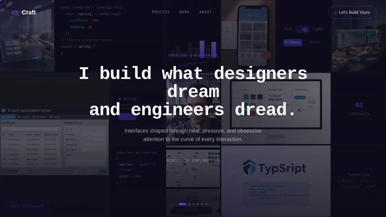 Boutique Developer Portfolio Landing Page Template
