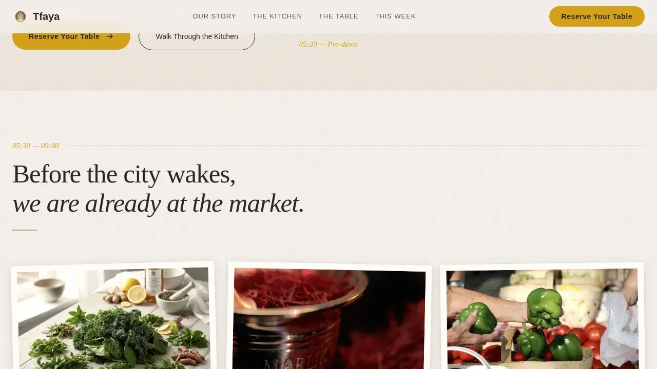 Moroccan Couscous Restaurant Landing Page Template