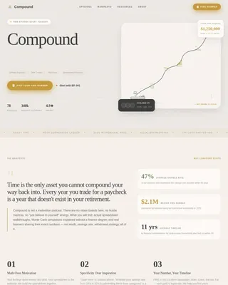 Early Retirement FIRE Podcast Landing Page Template