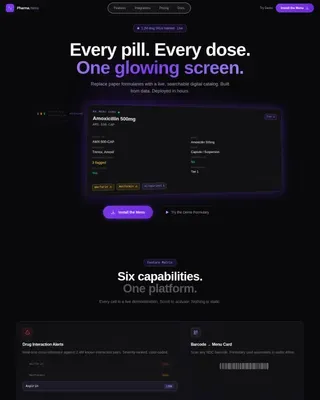 Pharmaceutical Digital Presence Professional Website Template