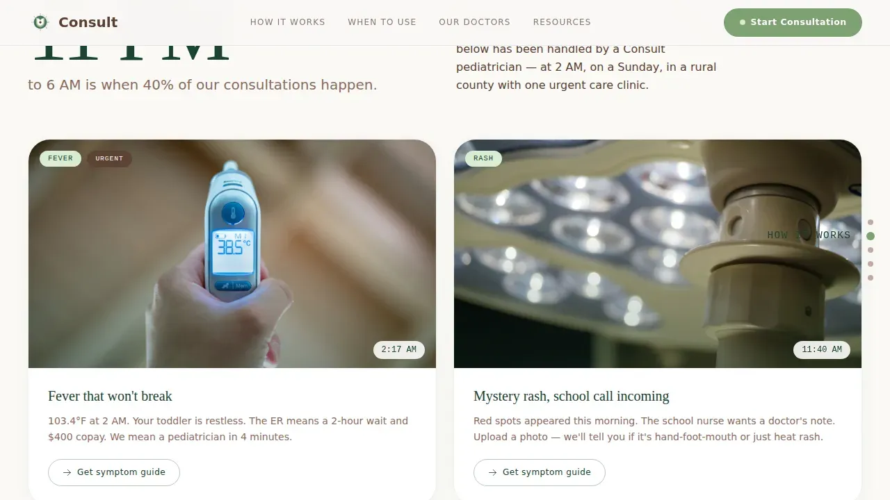 Pediatric Virtual Consultation Landing Page Template