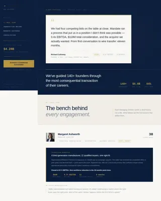 Elite M&A Advisory Deal Team Landing Page Template