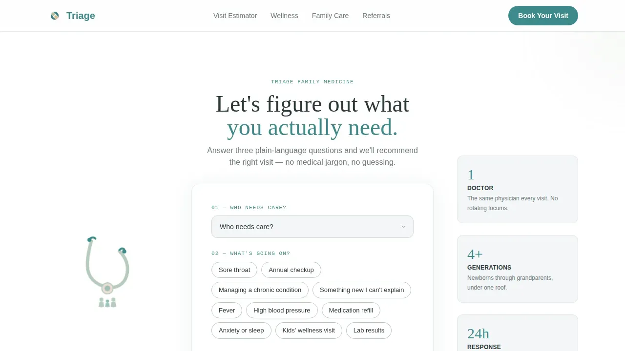 Family Medicine Clinic Landing Page Template