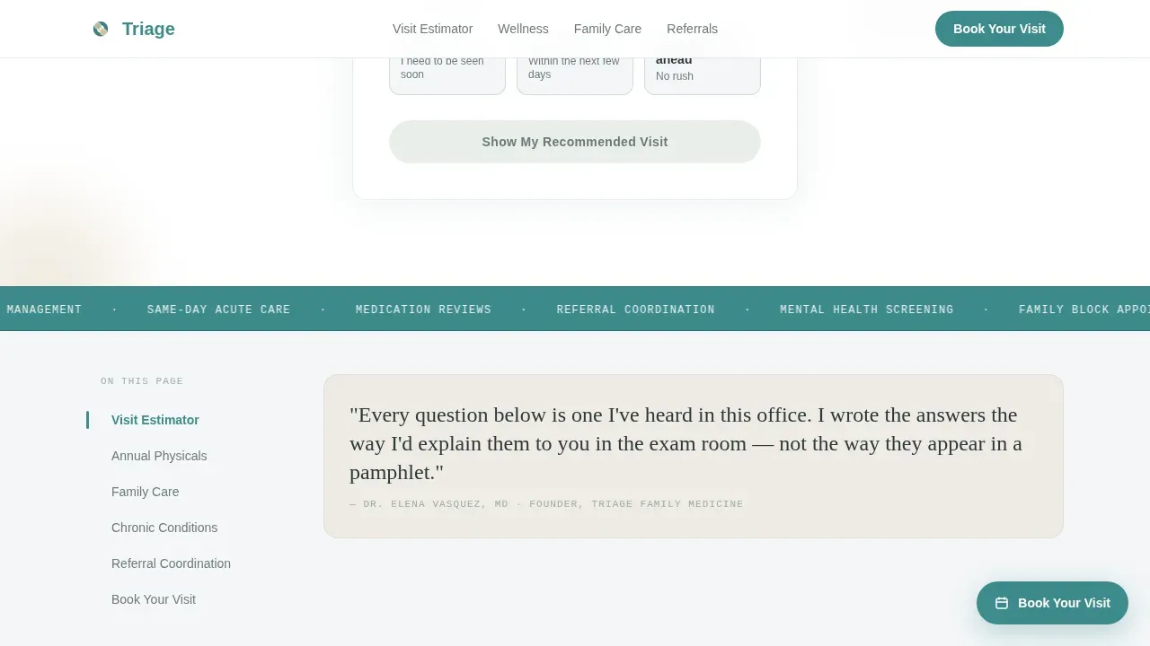 Family Medicine Clinic Landing Page Template