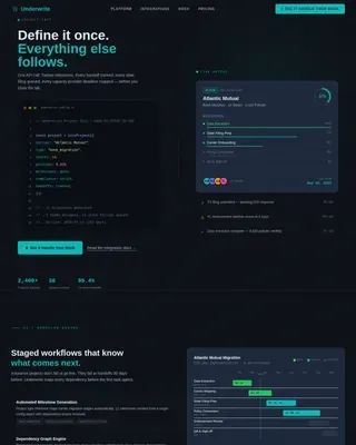 Insurance Project Management Landing Page Template