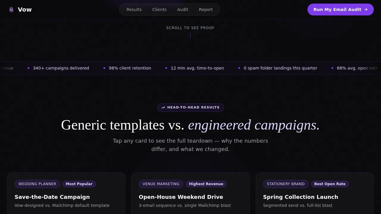 Wedding Email Marketing Landing Page Template