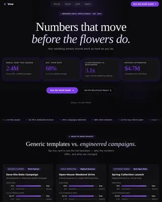 Wedding Email Marketing Landing Page Template