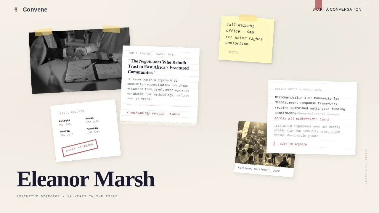 Nonprofit Leader Career Professional Website Template