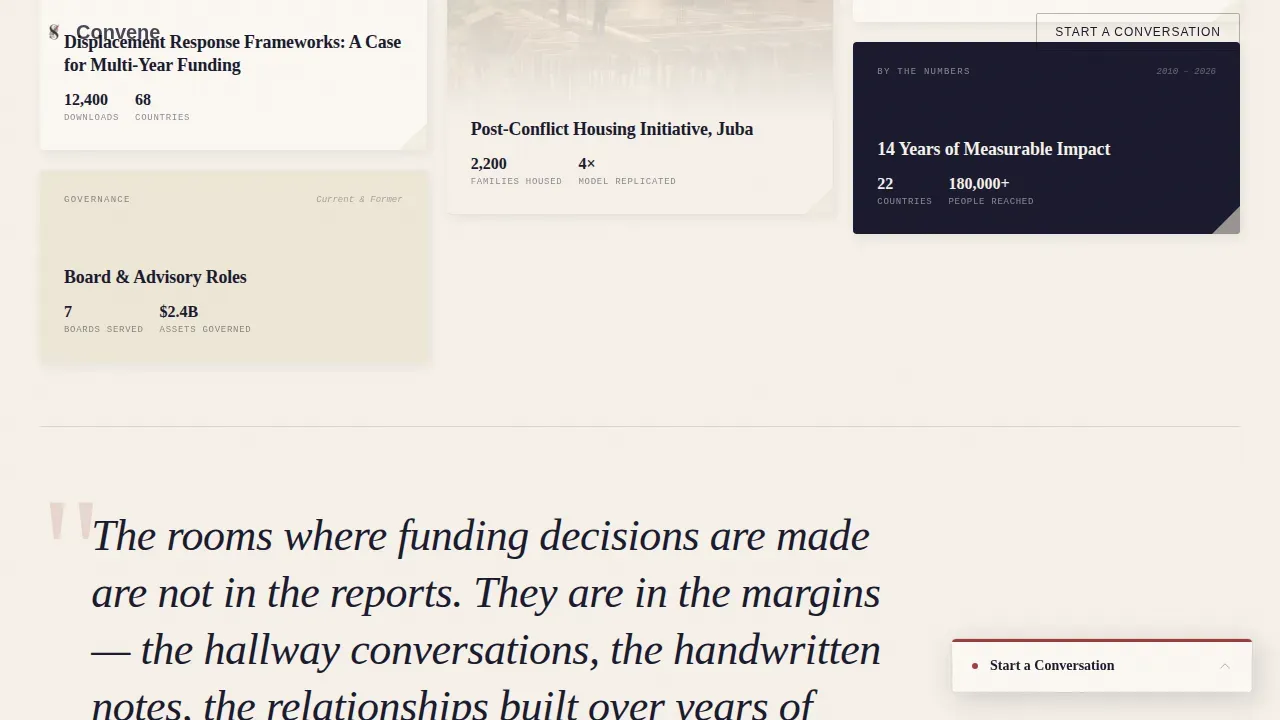 Nonprofit Leader Career Professional Website Template