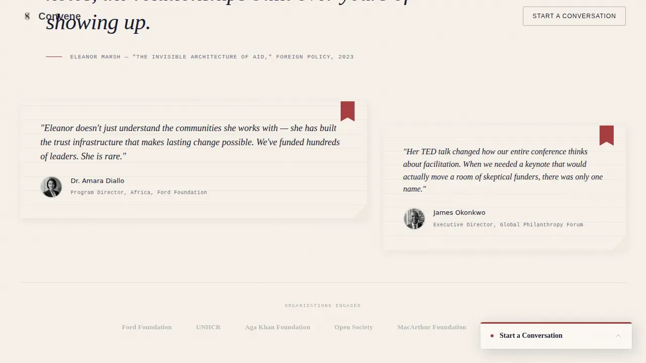 Nonprofit Leader Career Professional Website Template