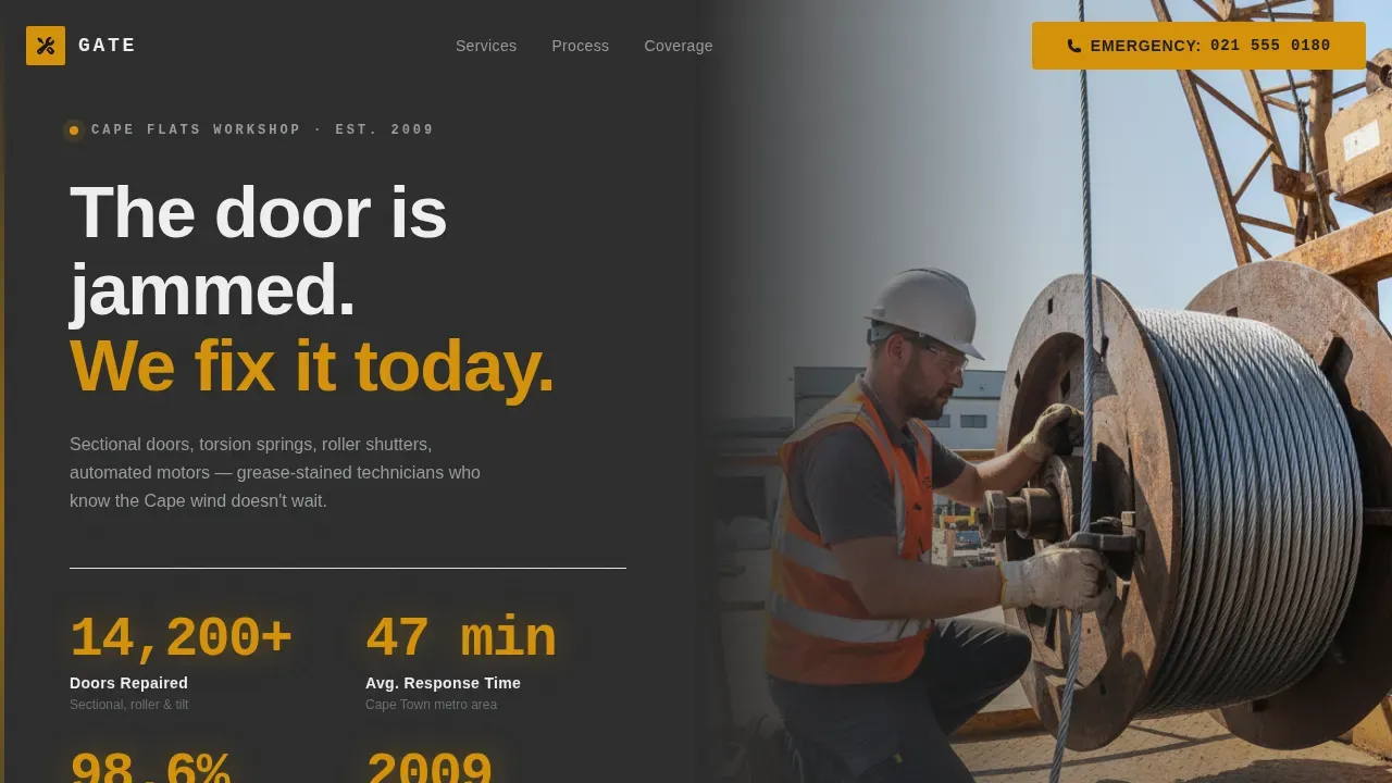 Garage Door Repair | Free Website Template | Rocket