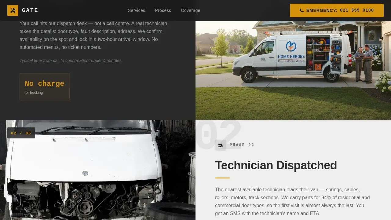 Garage Door Repair | Free Website Template | Rocket