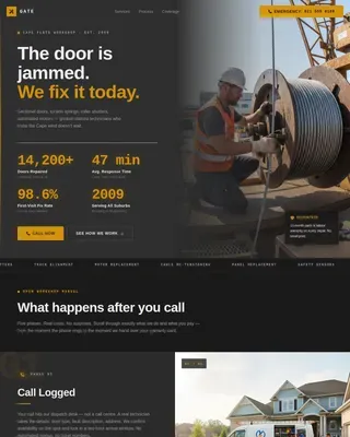 Garage Door Repair | Free Website Template | Rocket
