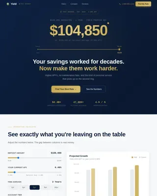 High APY Senior Savings Account Landing Page Template