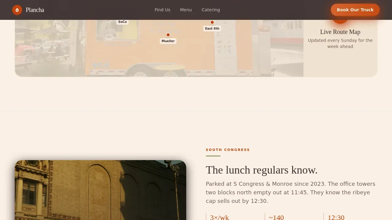 Keto Food Truck Landing Page Template
