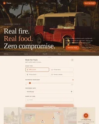 Keto Food Truck Landing Page Template