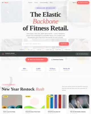 Dynamic Fitness Equipment Landing Page Template