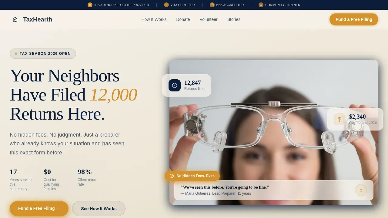IRS Tax Office Landing Page Template