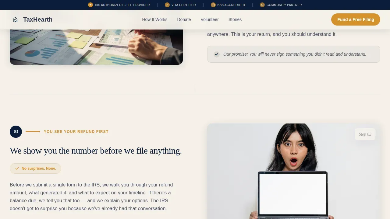 IRS Tax Office Landing Page Template