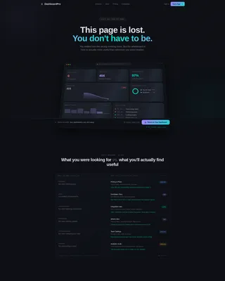SaaS 404 Error Product Discovery Website Template