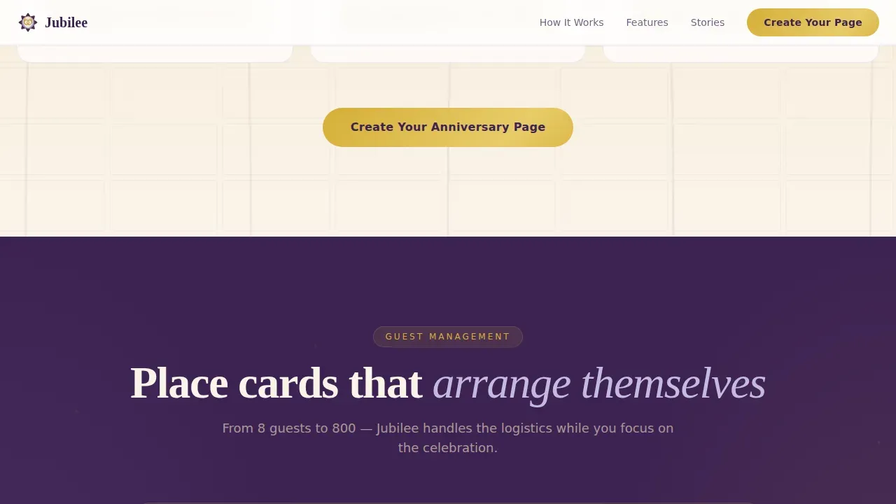Immersive Anniversary Event Registration Landing Page Template