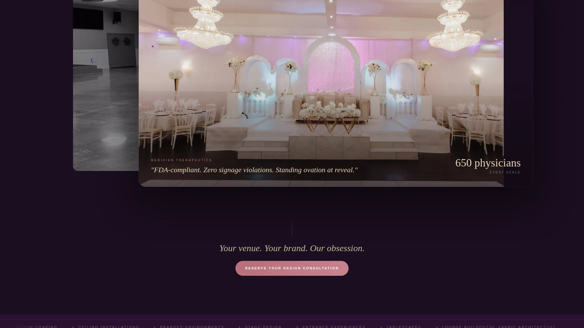 Conference Event Decoration & Venue Transformation Website Template