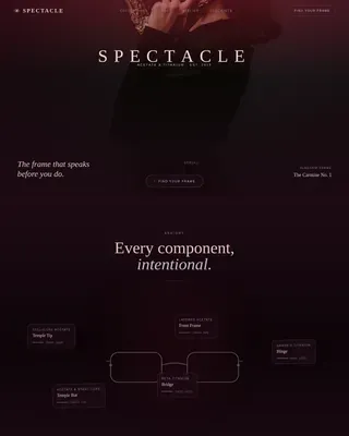 Luxury Boutique Eyewear Brand Landing Page Template