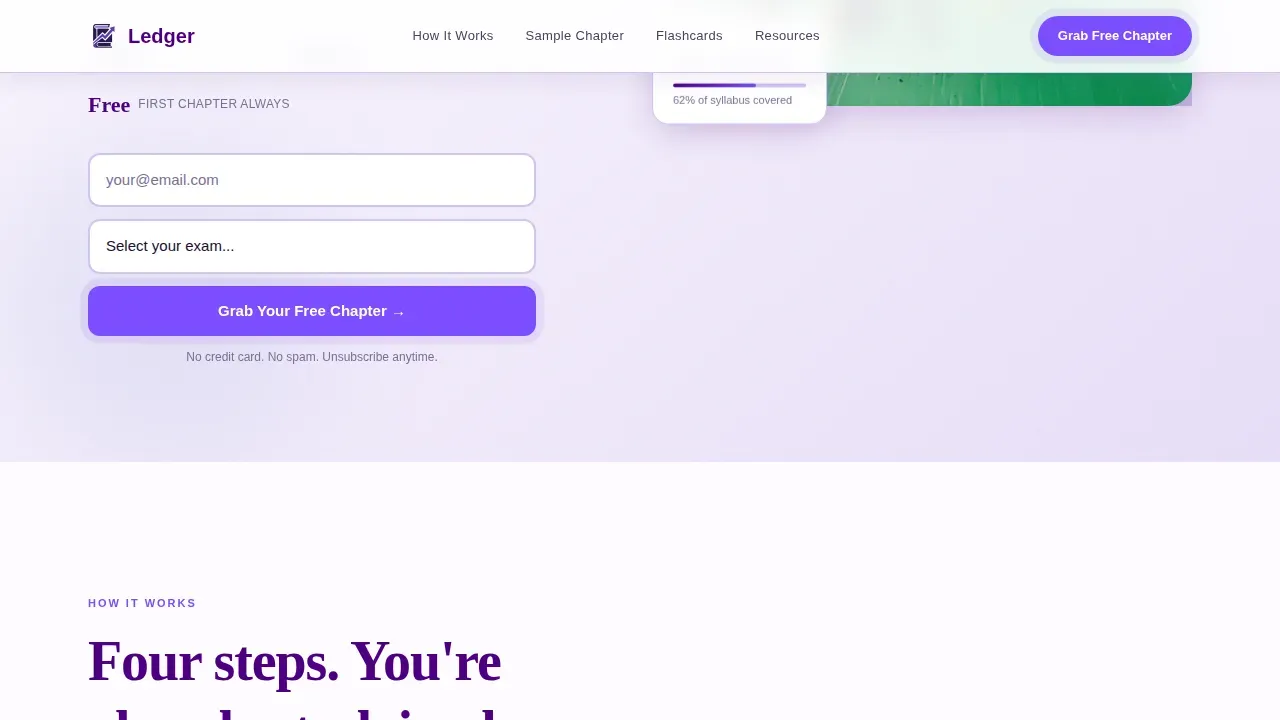 Family First Accounting Study Guide Landing Page Template