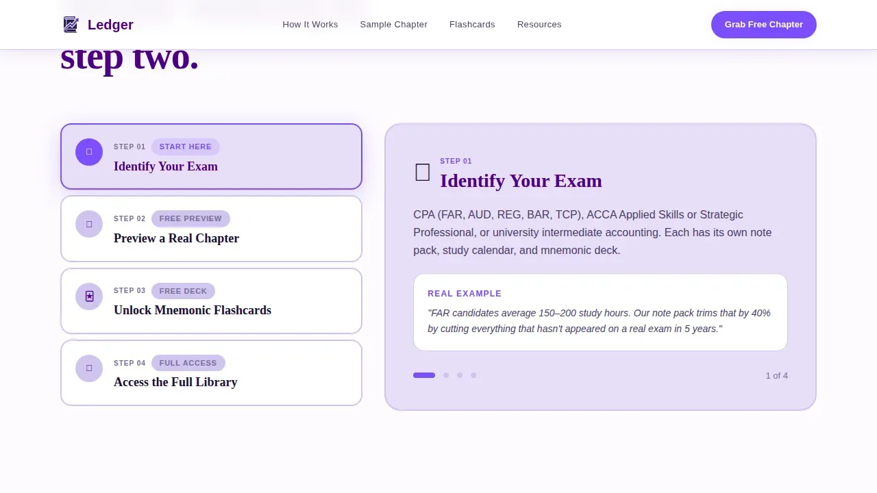 Family First Accounting Study Guide Landing Page Template