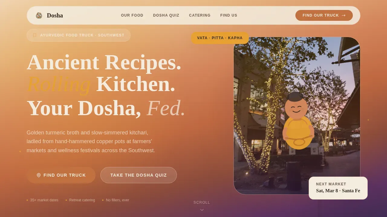 Authentic Ayurvedic Cuisine | Free Website Template | Rocket