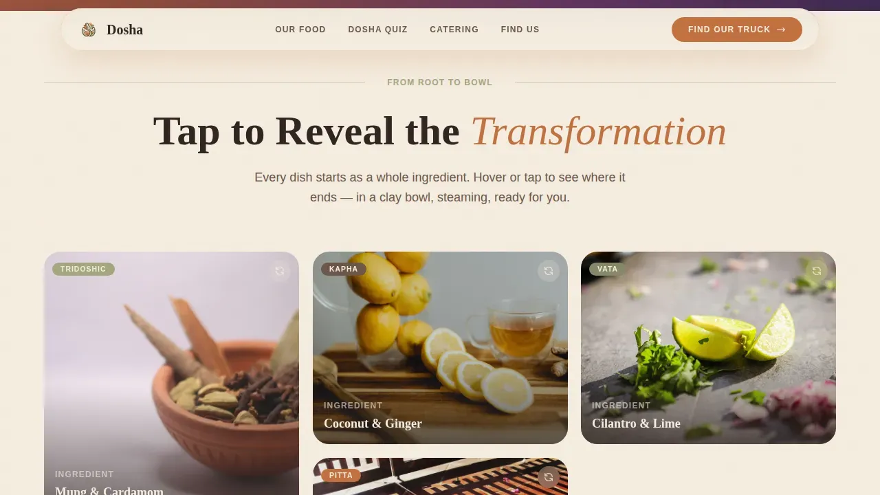 Authentic Ayurvedic Cuisine | Free Website Template | Rocket