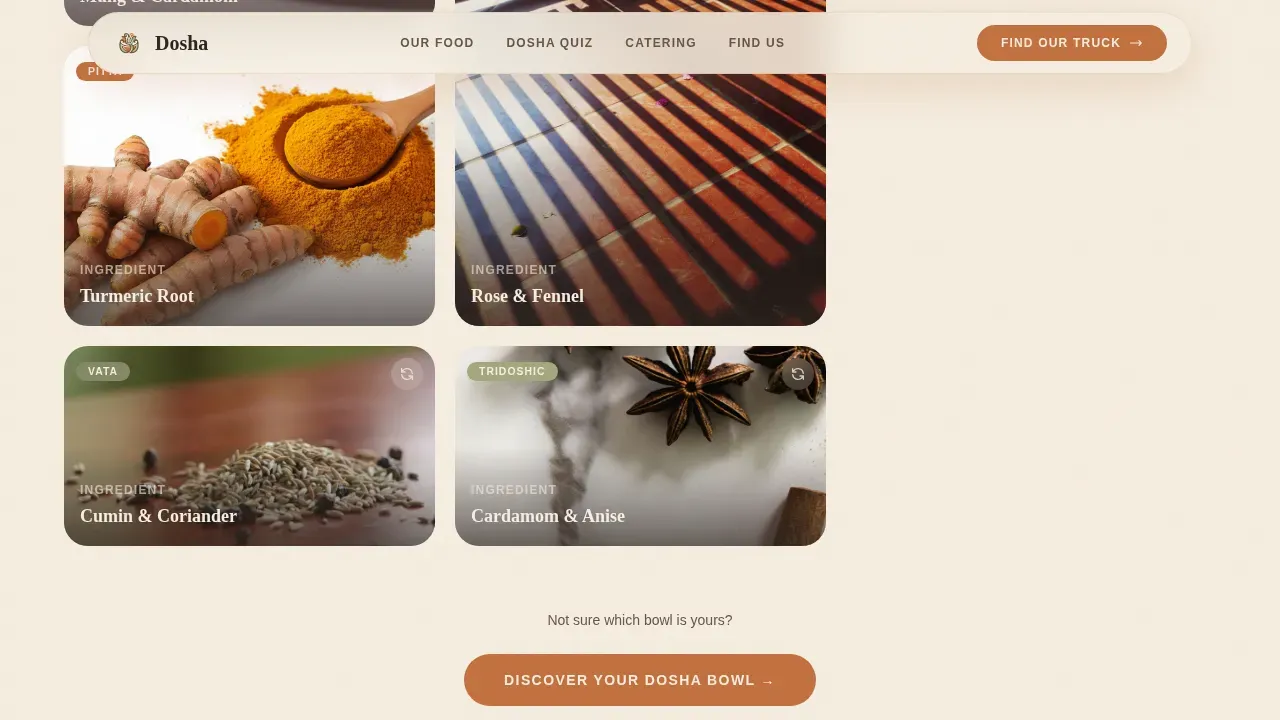 Authentic Ayurvedic Cuisine | Free Website Template | Rocket
