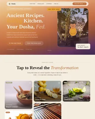 Authentic Ayurvedic Cuisine | Free Website Template | Rocket