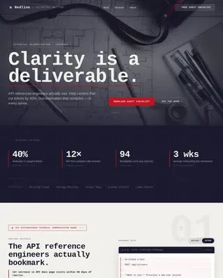 Technical Writer Portfolio Landing Page Template