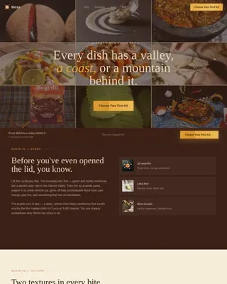 Luxe Peruvian Meal Kit Landing Page Template
