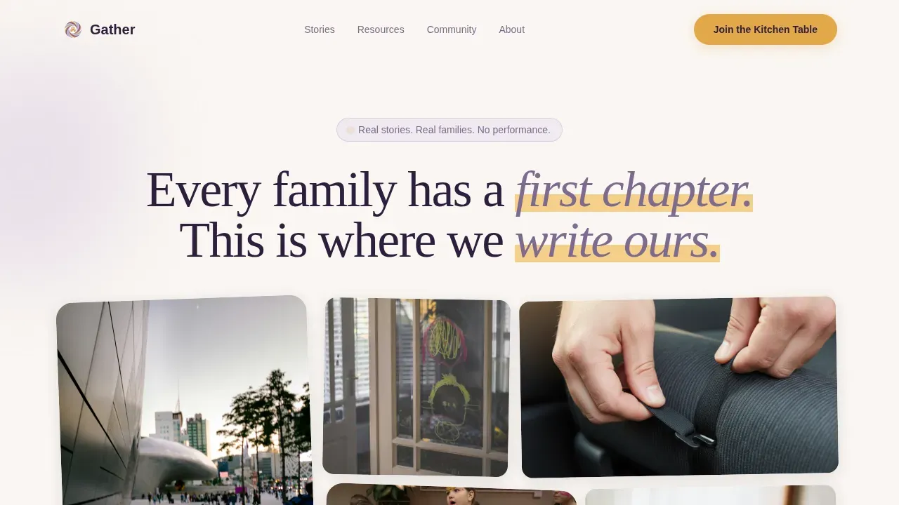 Inclusive Adoption Community Landing Page Template