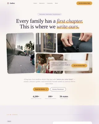 Inclusive Adoption Community Landing Page Template