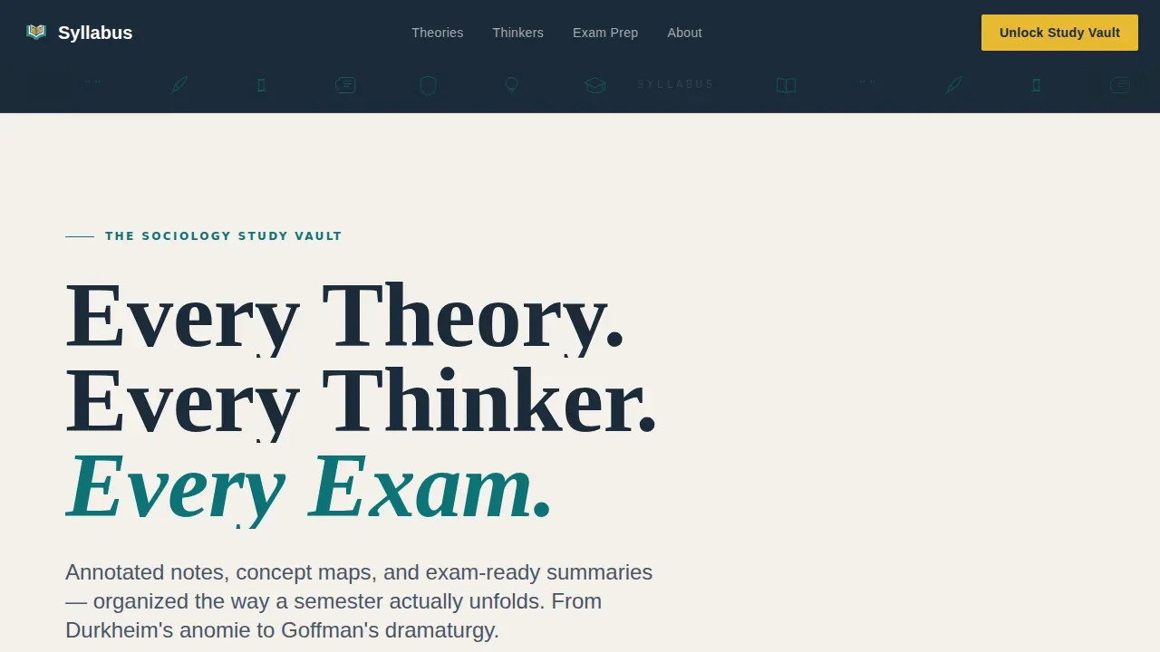 Authoritative Sociology Guide Landing Page Template