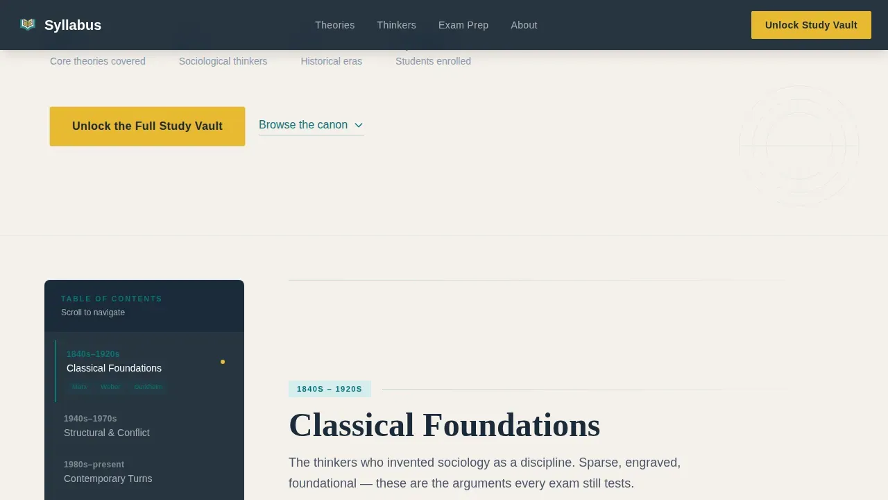 Authoritative Sociology Guide Landing Page Template