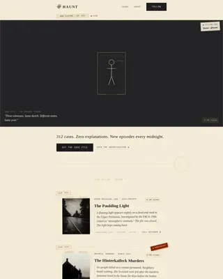 Paranormal TikTok Channel Landing Page Template