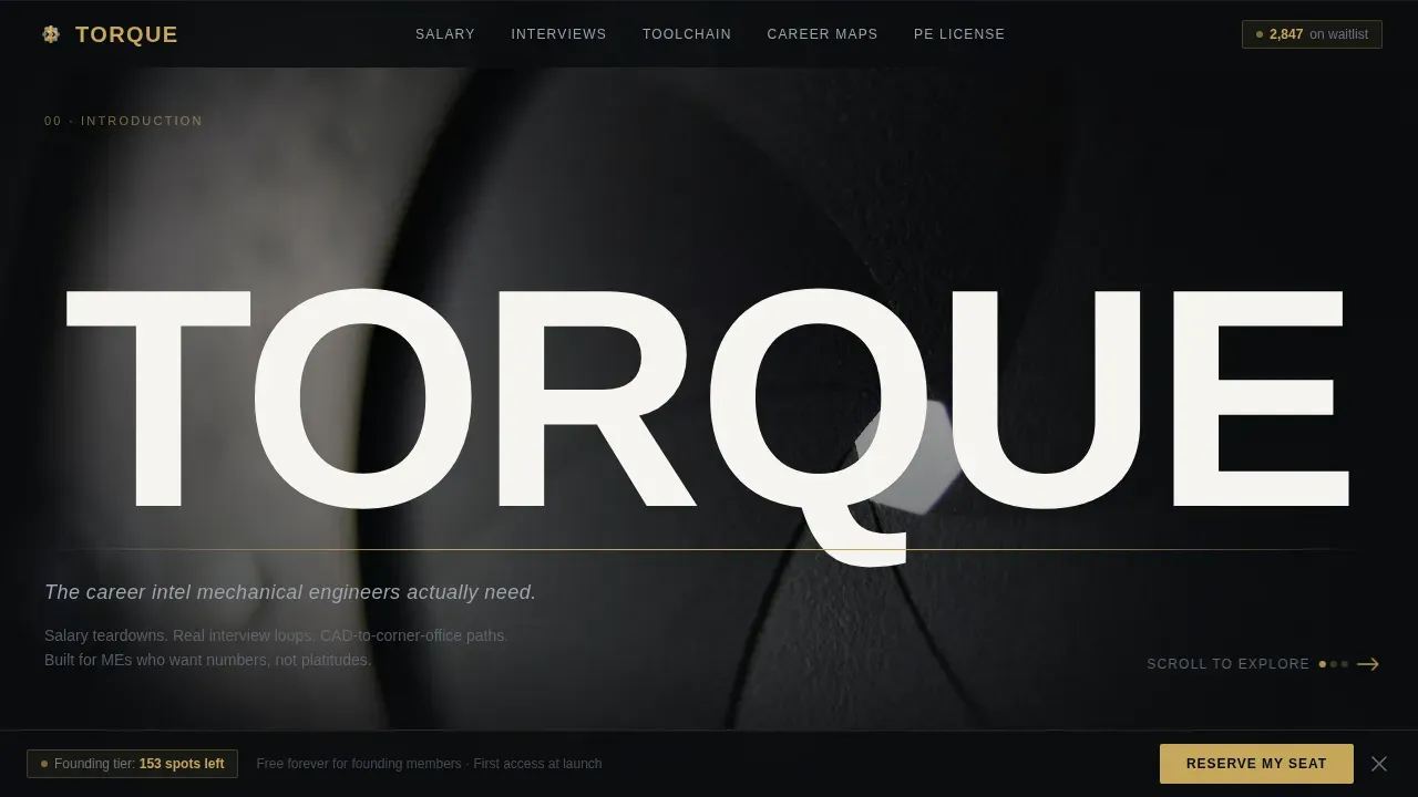 Expert Mechanical Engineer Profile Pre-Launch & Coming Soon Website Template