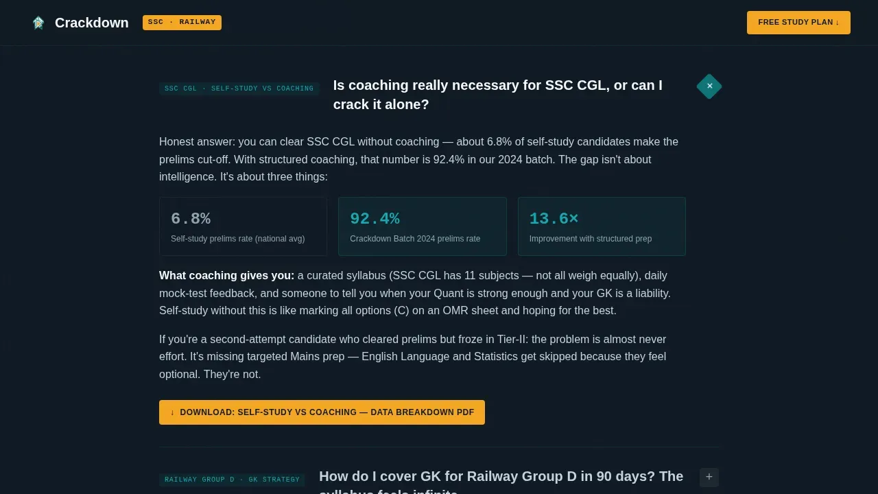 High-Stakes Exam Coaching Landing Page Template