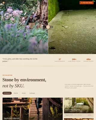 Stone Manufacturer Landing Page Template