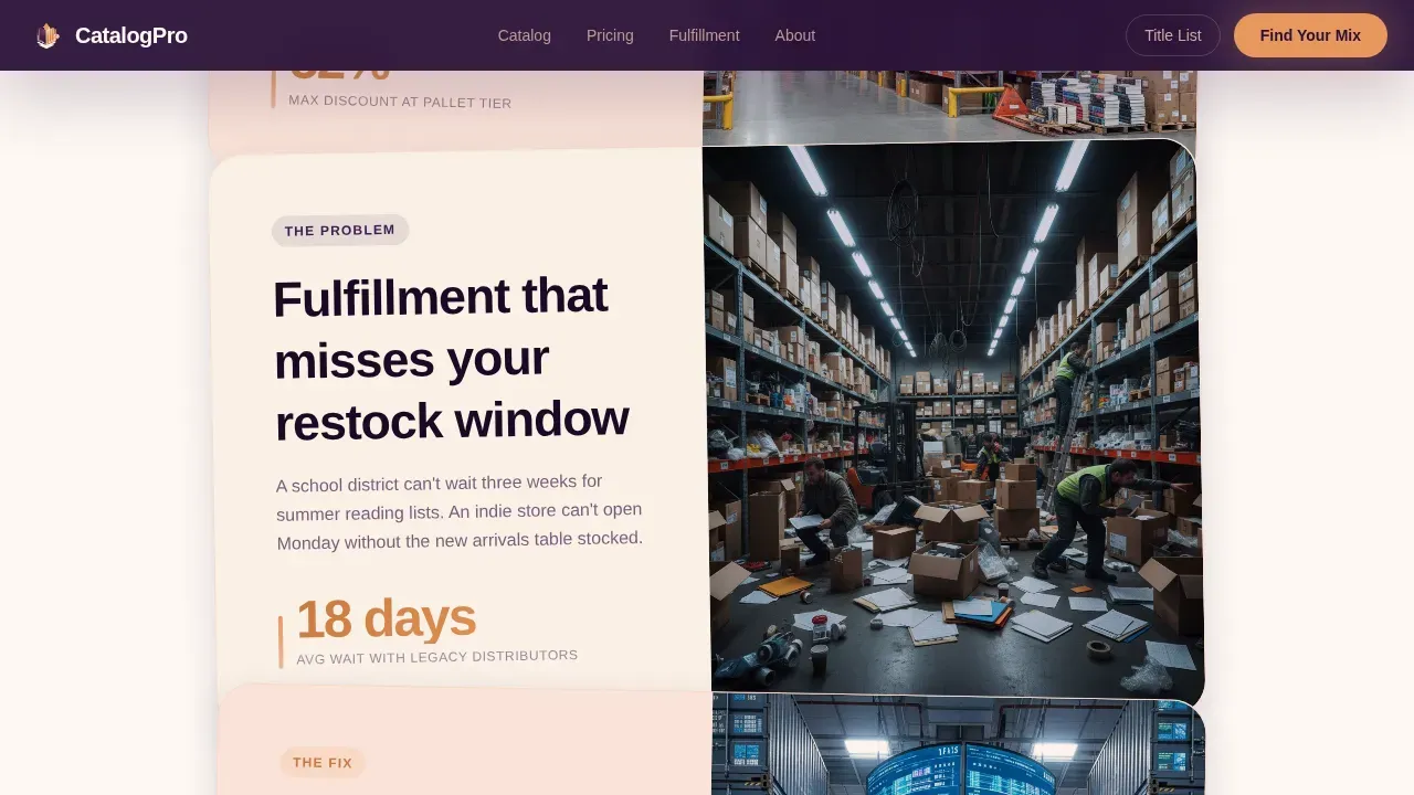 Luxe Wholesale Books & Media Landing Page Template